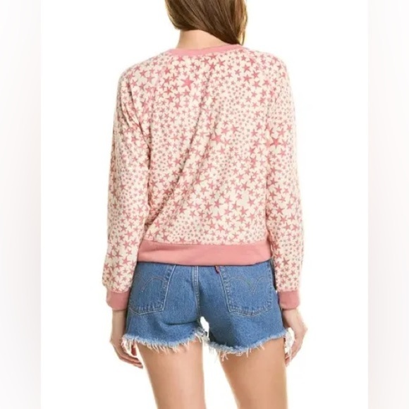 New! L*Space Hayes pullover cream and pink star print crewneck nwt 30776 - Picture 3 of 8